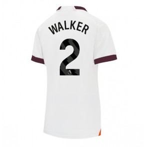 Manchester City Kyle Walker #2 Udebanetrøje Dame 2023-24 Kort ærmer
